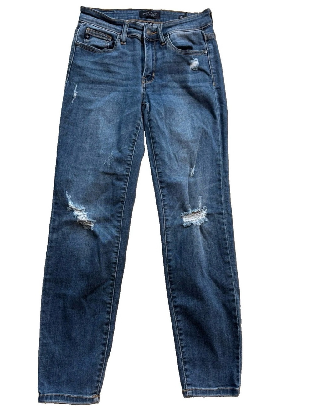 Judy Blue Mid wash Distressed Skinny Jeans